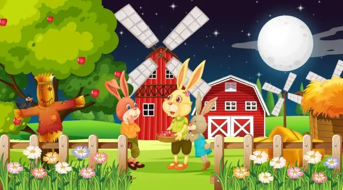 This bunny background is actually pretty cool and it has a lot of detail for it.
