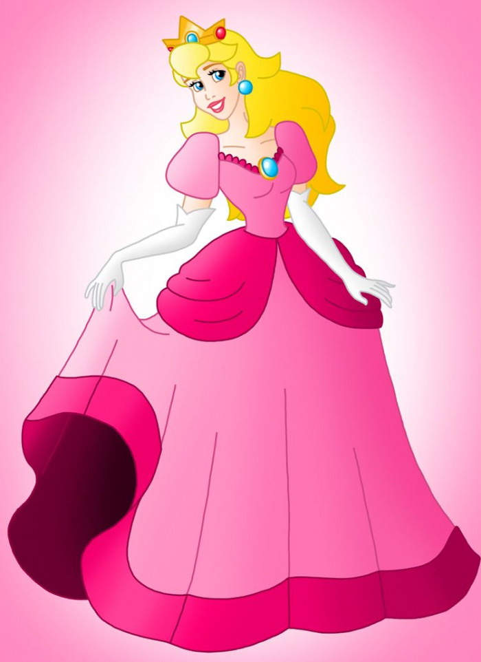 5. Princess Peach donning Aurora's dress