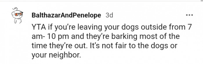 1. They are barking most of the time