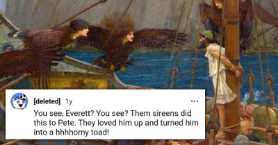 Redditors Learn That Sirens From The Greek Myth Were Never Mermaids But Strange Human-Faced Bird Creatures That Lured Men To Their Deaths