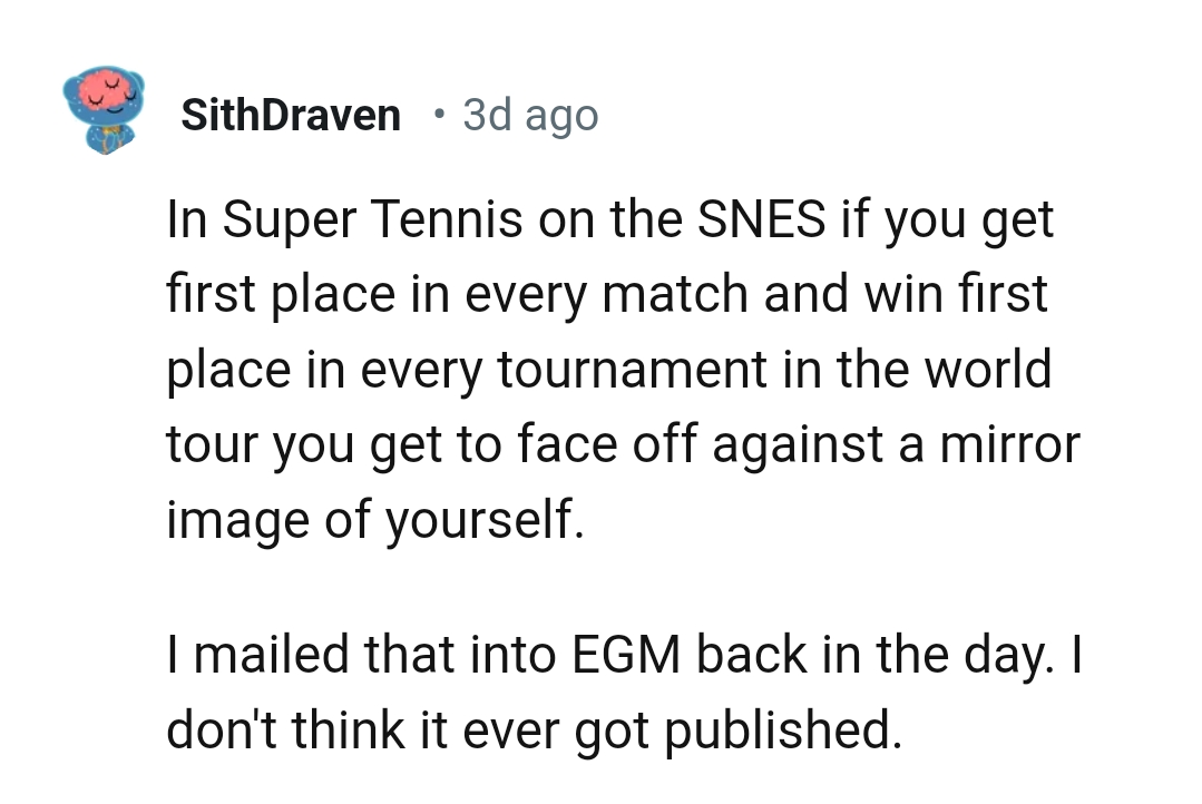 6. In the game, Super Tennis