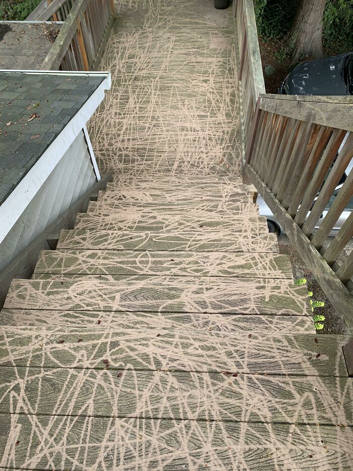 5. The landlord informed me that he plans to use a high-pressure water spray to clean my deck.