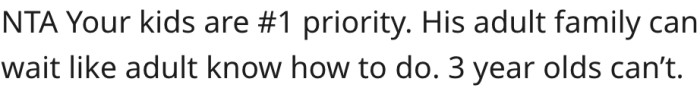 14. Toddlers should be prioritised over adults.