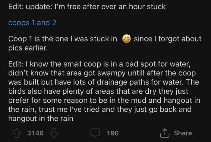 OP eventually modified the post to include an update about their situation.