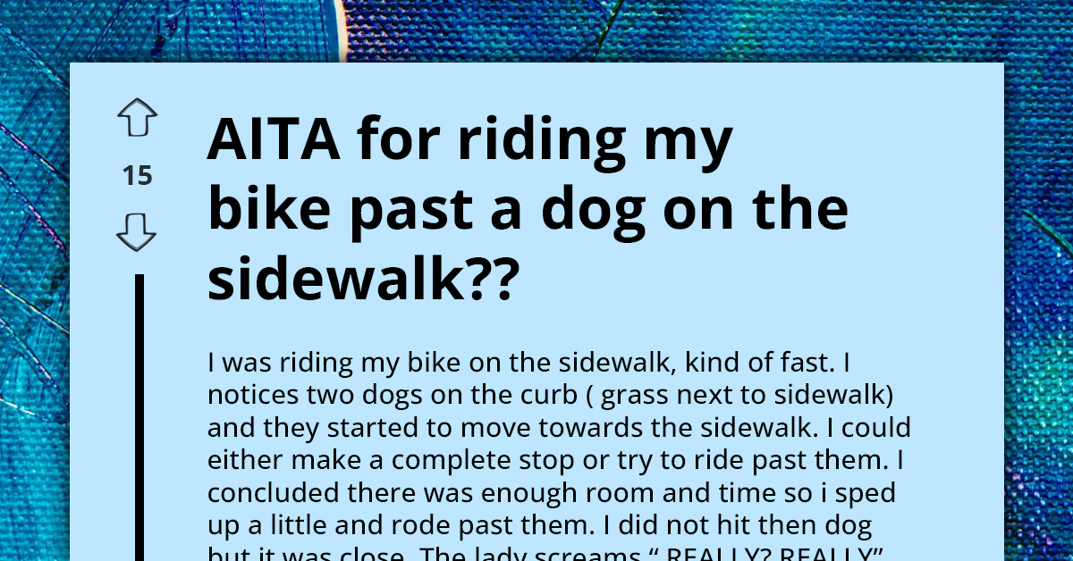 Online Community Criticizes Irresponsible Cyclist For Speeding Through Sidewalk And Almost Hitting Dog