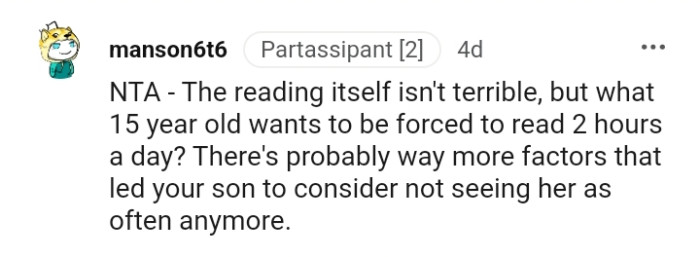 This Redditor says that the reading itself isn't terrible