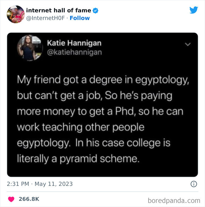 13. Literally a pyramid scheme