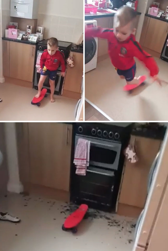 28. Skateboarding in the kitchen? What a fantastic concept!