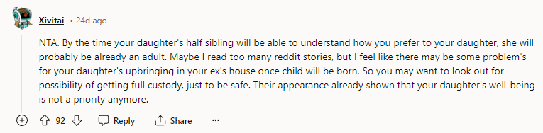 You may want to look out for the possibility of getting full custody