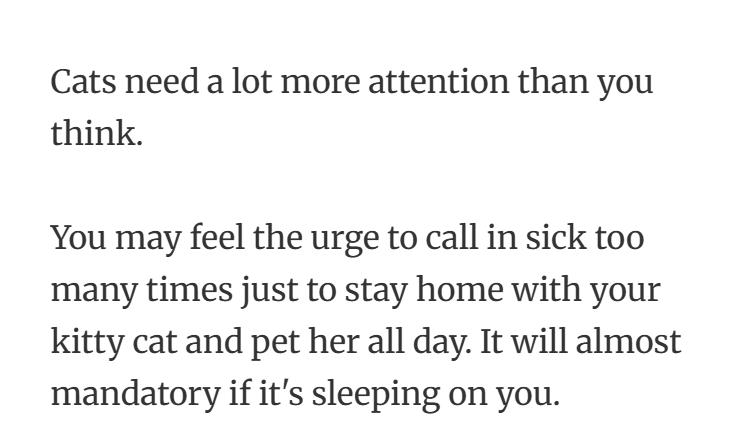 7. “Once the cat falls asleep on you, your day’s productivity officially ends.”