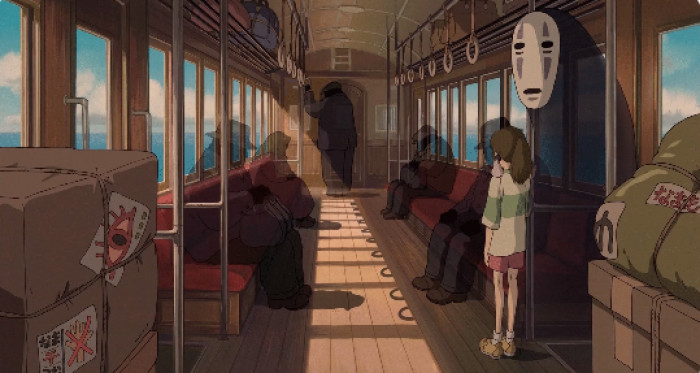 23. In Spirited Away, the train scene: