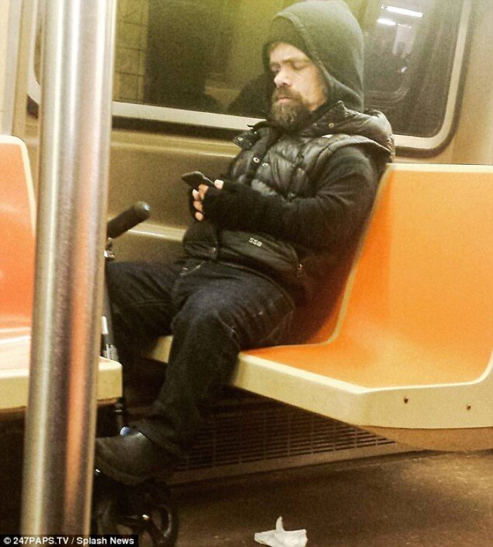 22. Peter Dinklage sighted in a public transport