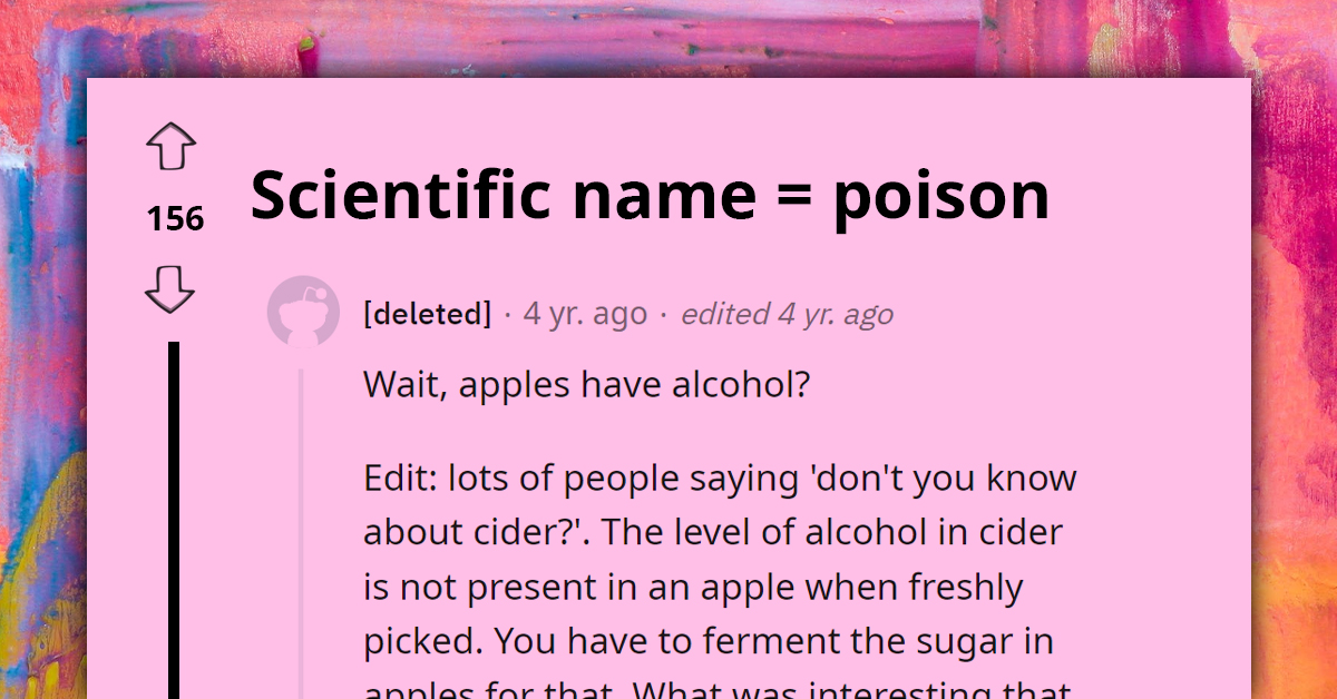 Anti-Vaxxer Gets Embarrassed Online For Thinking List Of Elements Found In Apple Is Harmful Vaccine Compound