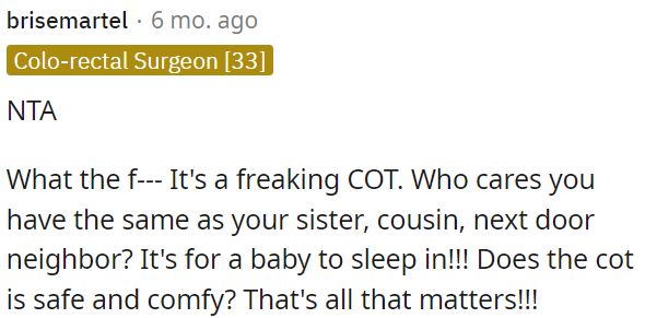 It's just a cot for a baby.