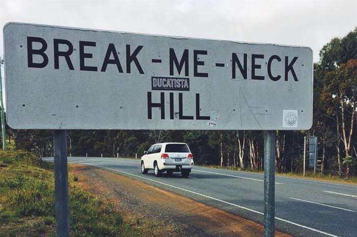 1. Break-Me-Neck Hill, Tasmania, Australia