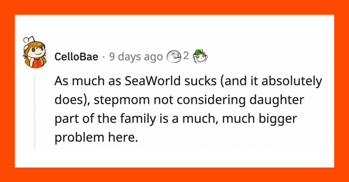 Dad Supports His Daughter's Choice To Boycott Sea World During Their Vacation But His New Wife Wants Him To Force Her To Leave The Hotel