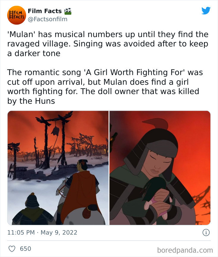 1. The movie Mulan