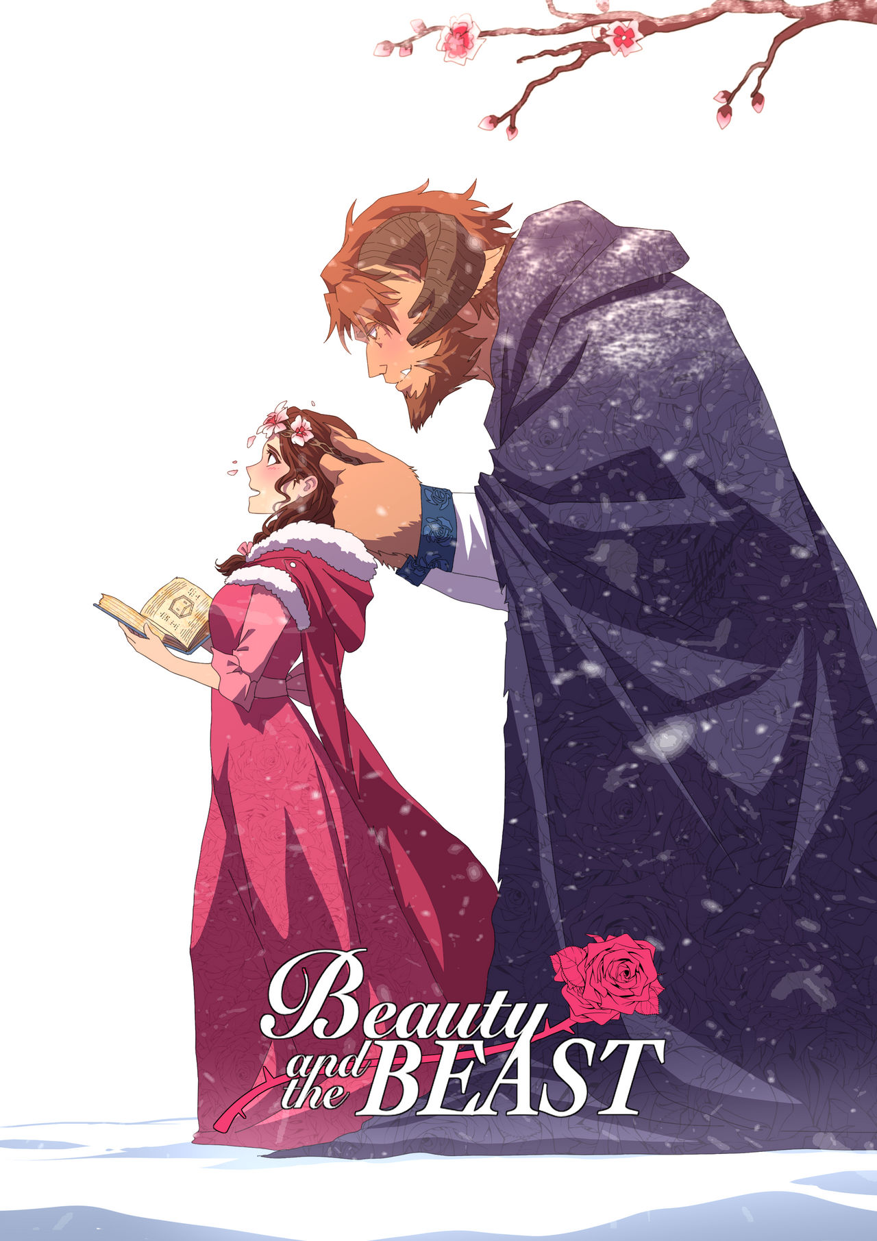 Belle and Beast from “Beauty and the Beast”.