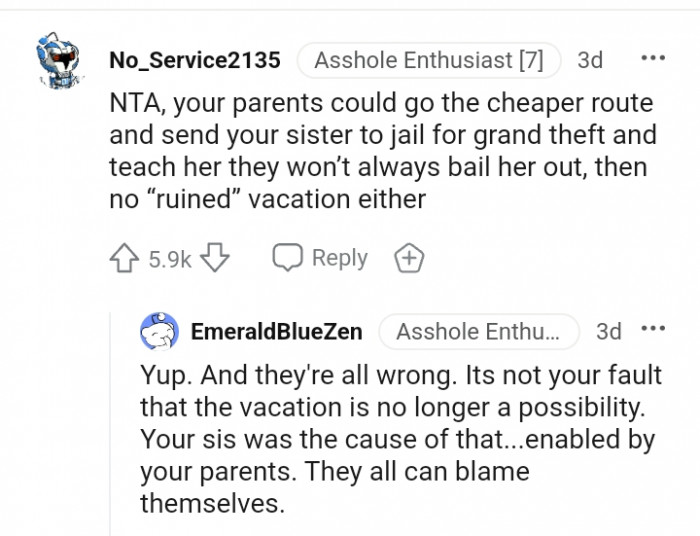 It's not your fault the vacation would no longer work