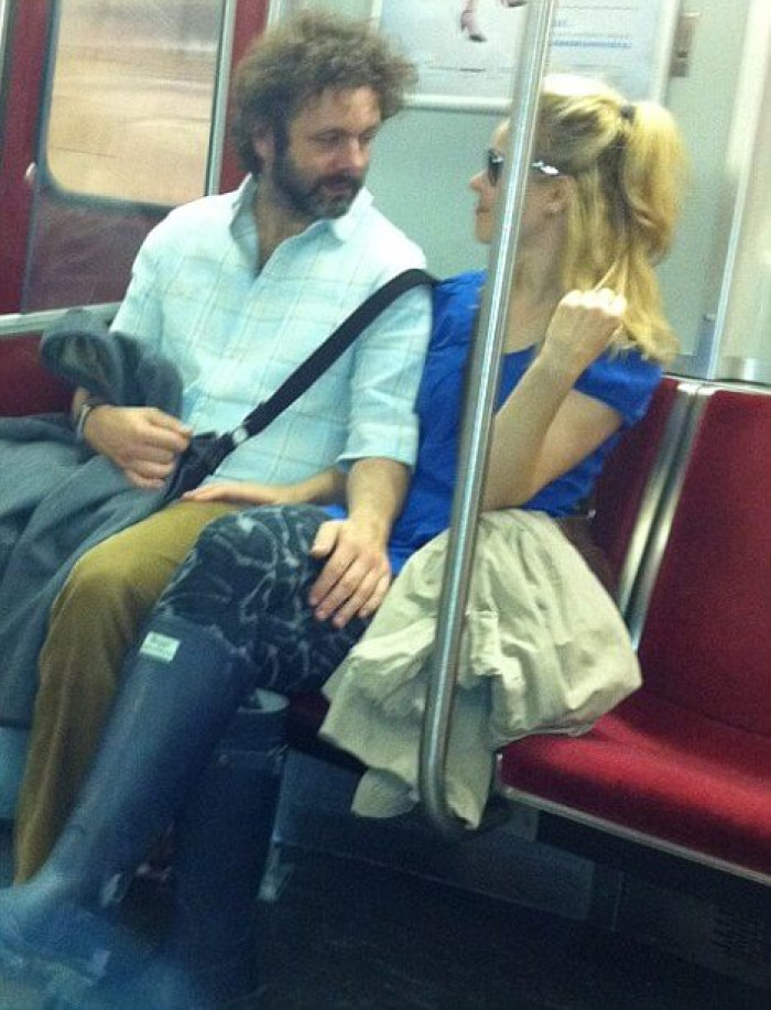 14. Michael Sheen and Rachel McAdams sighted in a public transport