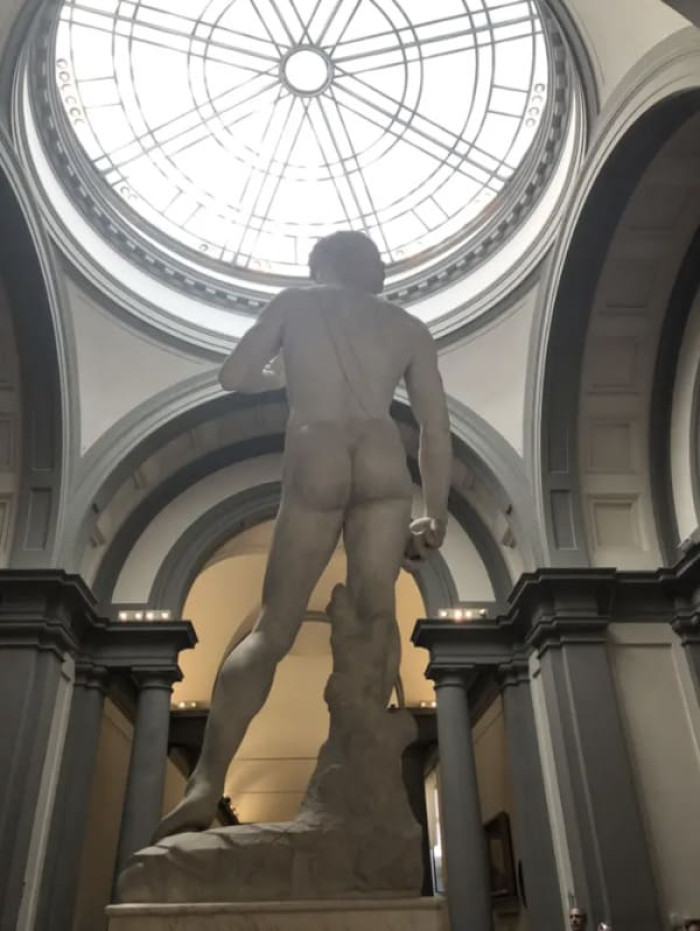 The back of Michelangelo’s David