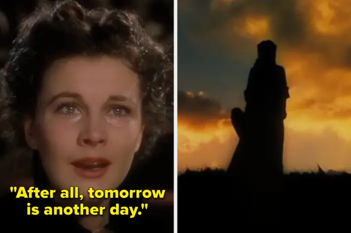 2. The end of 'Gone with the Wind' when Scarlett vows to protect Tara and stand up for herself
