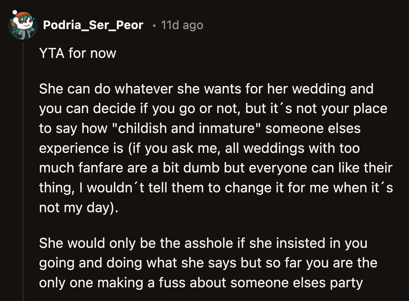 OP could have bowed out of the bridal party. She shouldn't have insulted her sister by calling her wedding theme childish and immature.