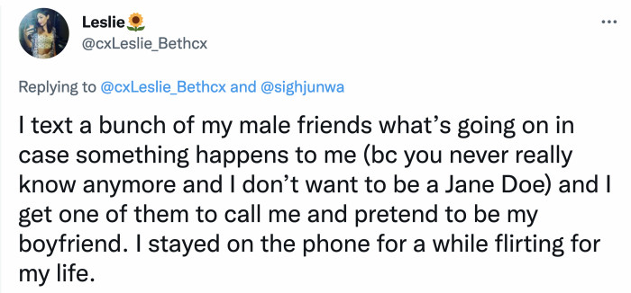 And her guy friends so she could at least have them call her to pretend that she really has a boyfriend