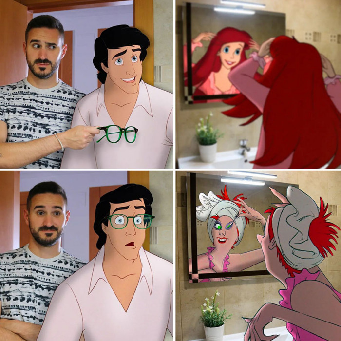 2. Prince Eric realizes the power of makeup.