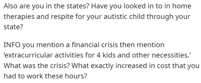 Redditors were also curious why they were in a financial crisis