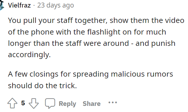 This might be the right move to kind of clear their name and just make sure the employees know that things were done right.