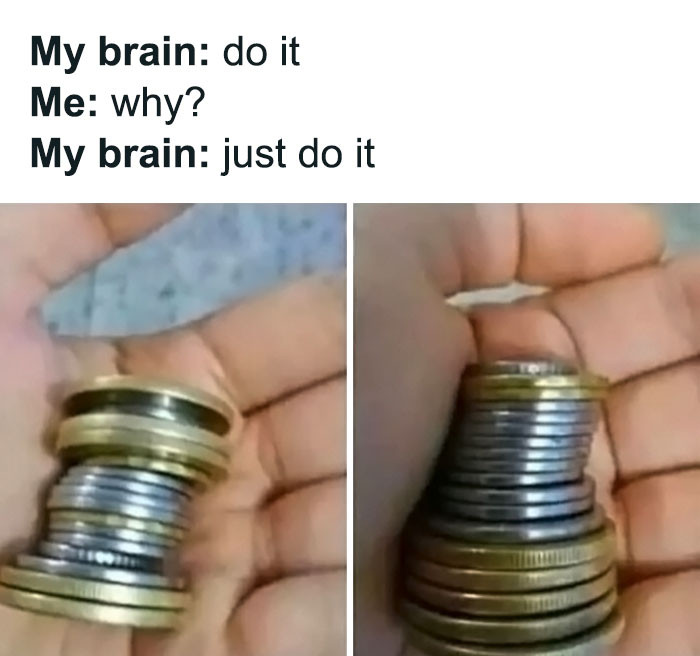 9. OCD Olympics: coin stacking edition