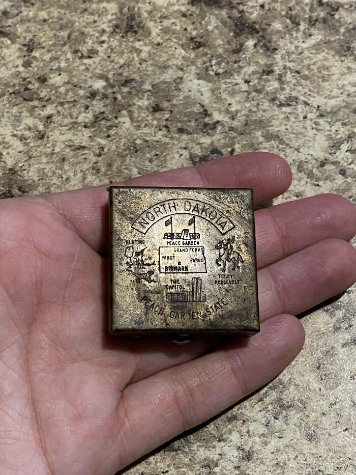 22. I Was Given This. I Have No Idea What It Is. Metal Square Box