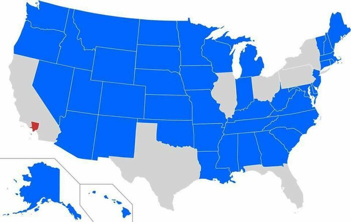 States With A Smaller Population Than Los Angeles County [960 X 606]