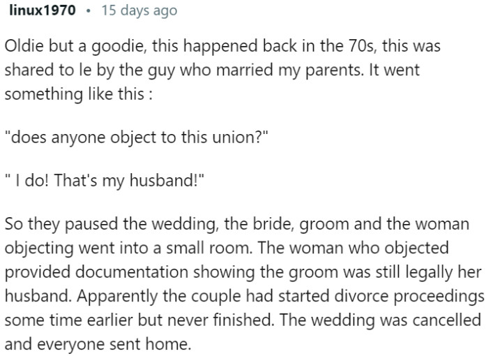 A 70s wedding saga