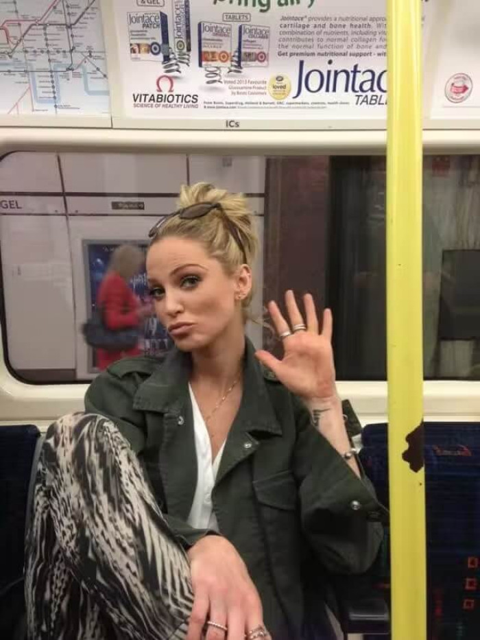 10. Nicole Scherzinger sighted in a public transport