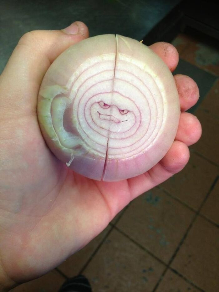 7. An onion ready to make you cry