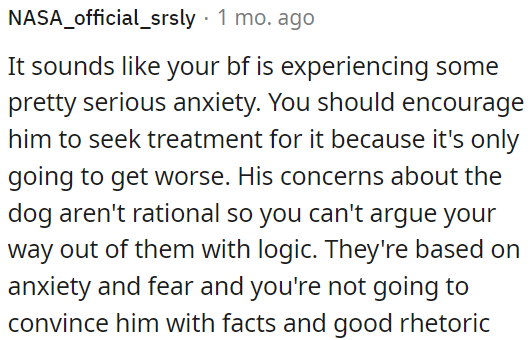 OP's boyfriend seems to be struggling with severe anxiety, and it's important to urge him to seek help.