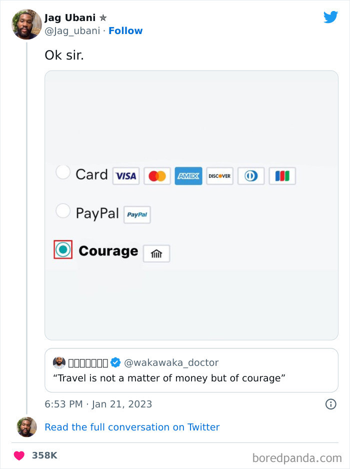 10. Yes, you can pay with courage