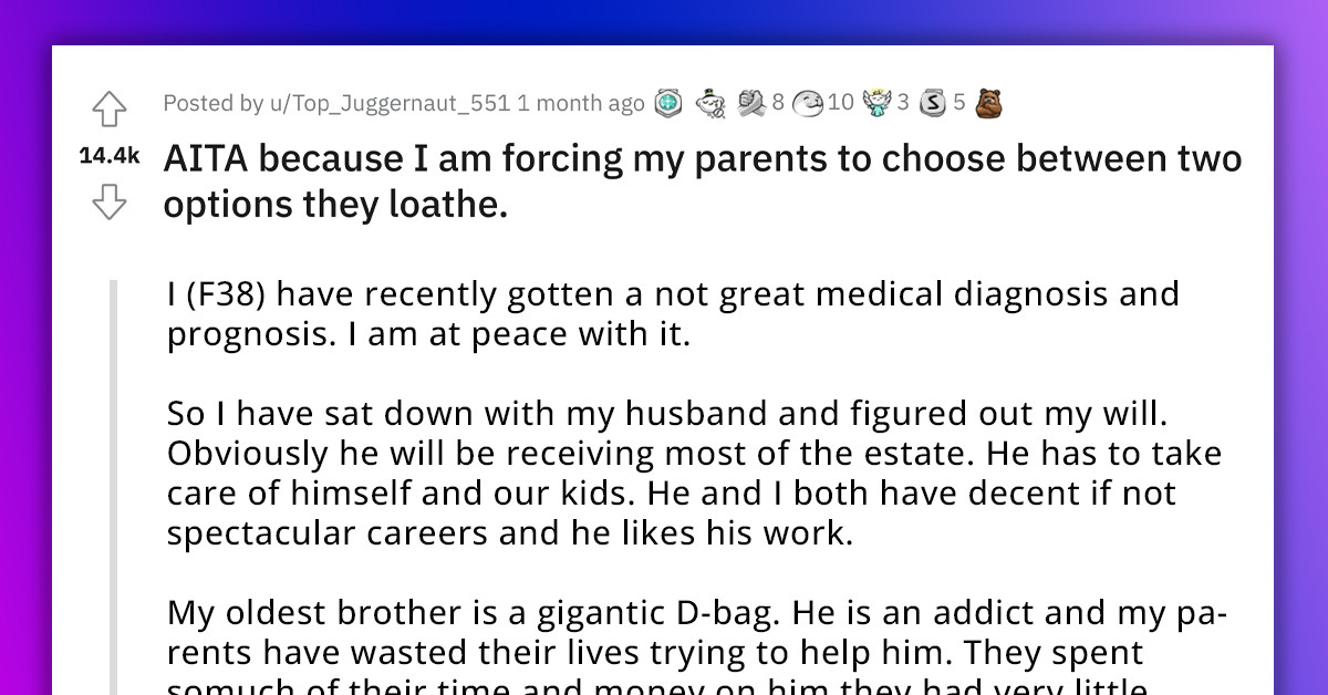 Redditor Forces Her Religious Parents To Choose Between Two Options They Hate In Her Will As Revenge For Their Bigotry