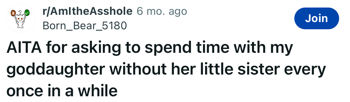 Single Mother Prohibits Redditor From Spending Time With Goddaughter ...