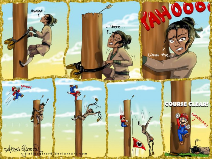 4. What if Super Mario games had that tall pole that Mulan climbed?