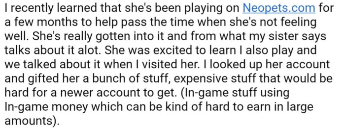 So when OP learned her niece had started playing Neopets, they bonded with the shared interest