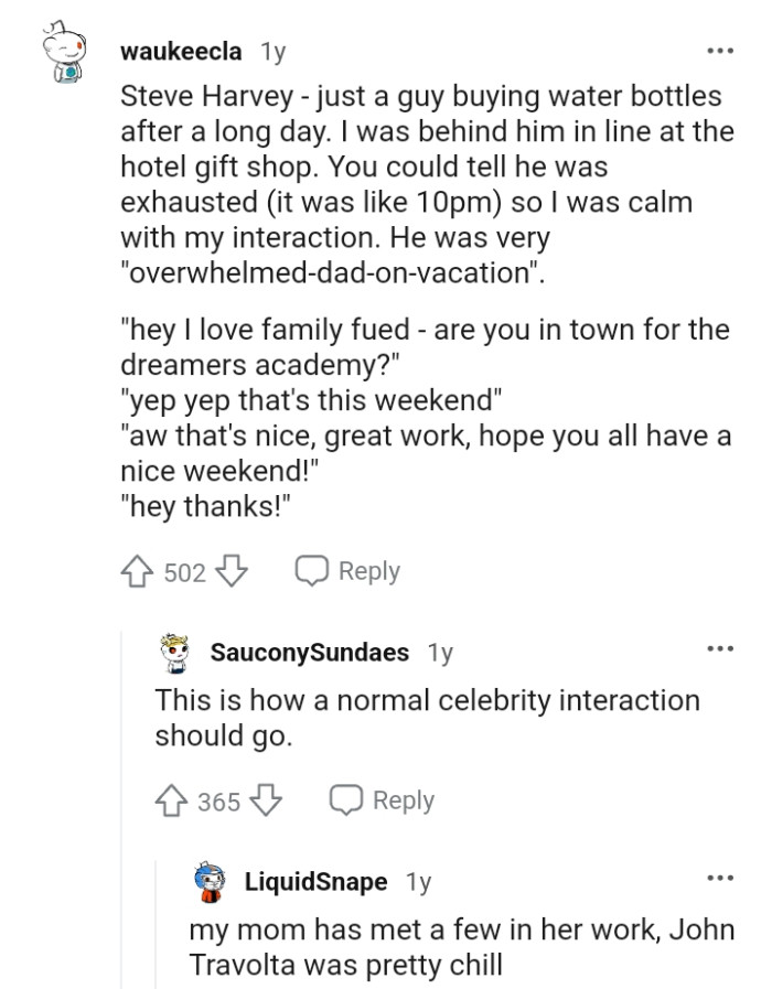9. This Redditor says they met Steve Harvey