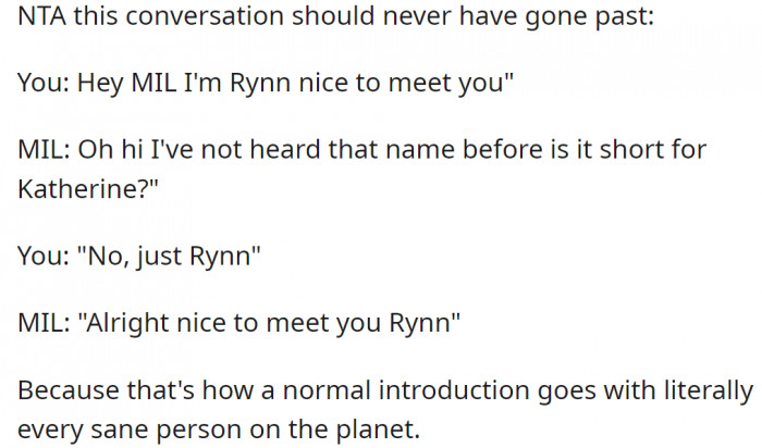 This is how an introduction should go with normal people: