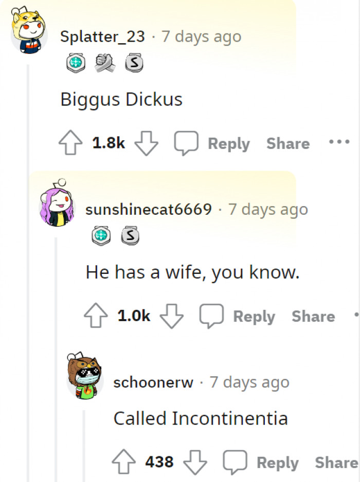 8. Biggus Dickus & Incontinentia