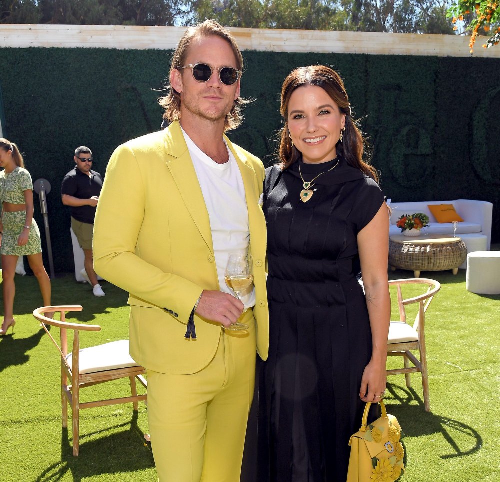 Grant Hughes and Sophia Bush were present at the Veuve Clicquot Polo Classic Los Angeles, which took place on October 2, 2021, at Will Rogers State Historic Park in Pacific Palisades, California.