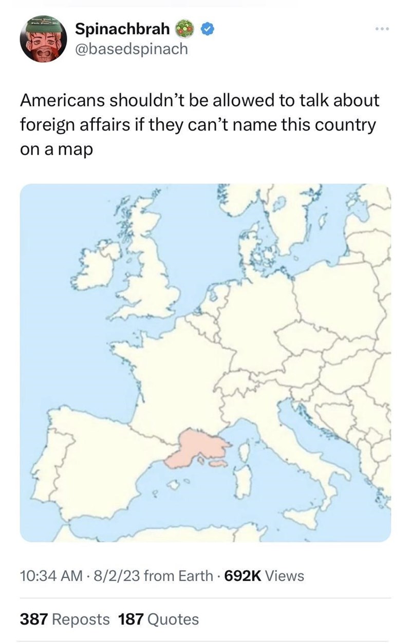 12. Naming a country on the map