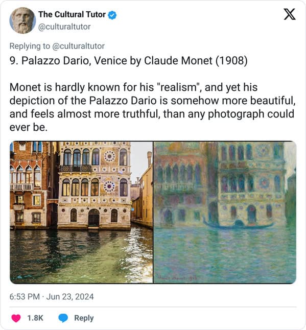 9. Palazzo Dario, Venice by Claude Monet