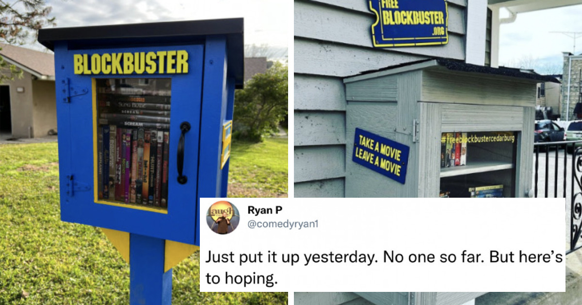 Best Christmas Present Ever - Man Receives A Free Blockbuster Box From His Wife
